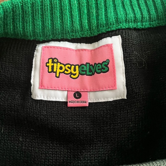 Tipsy Elves Christmas Sweater with Cat - Picture 4 of 5